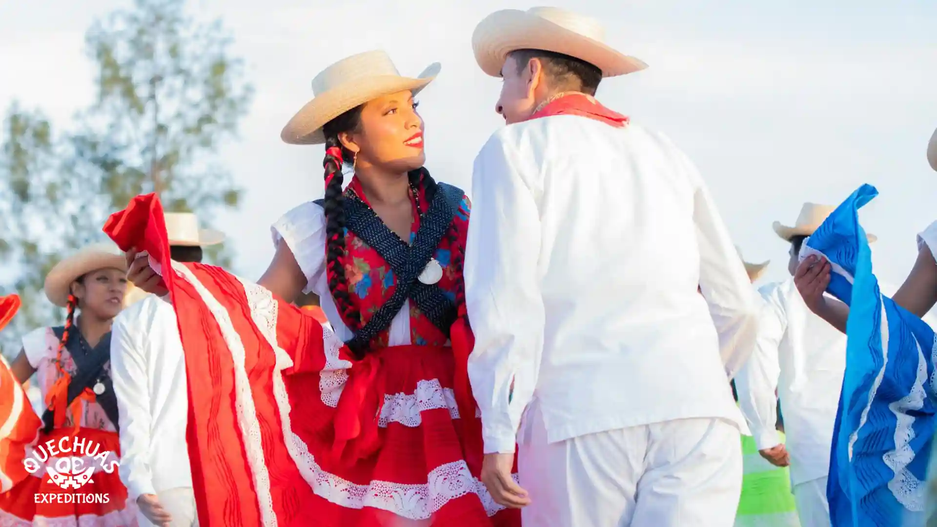Traditional Peruvian clothing in festivals and dances